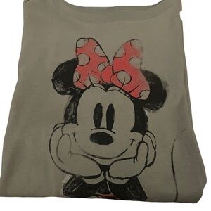 Gray Minnie Mouse Graphic Tee